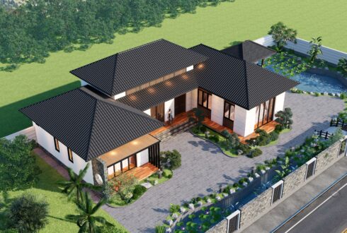 Nhà 1 tầng tam hợp viện BT69
