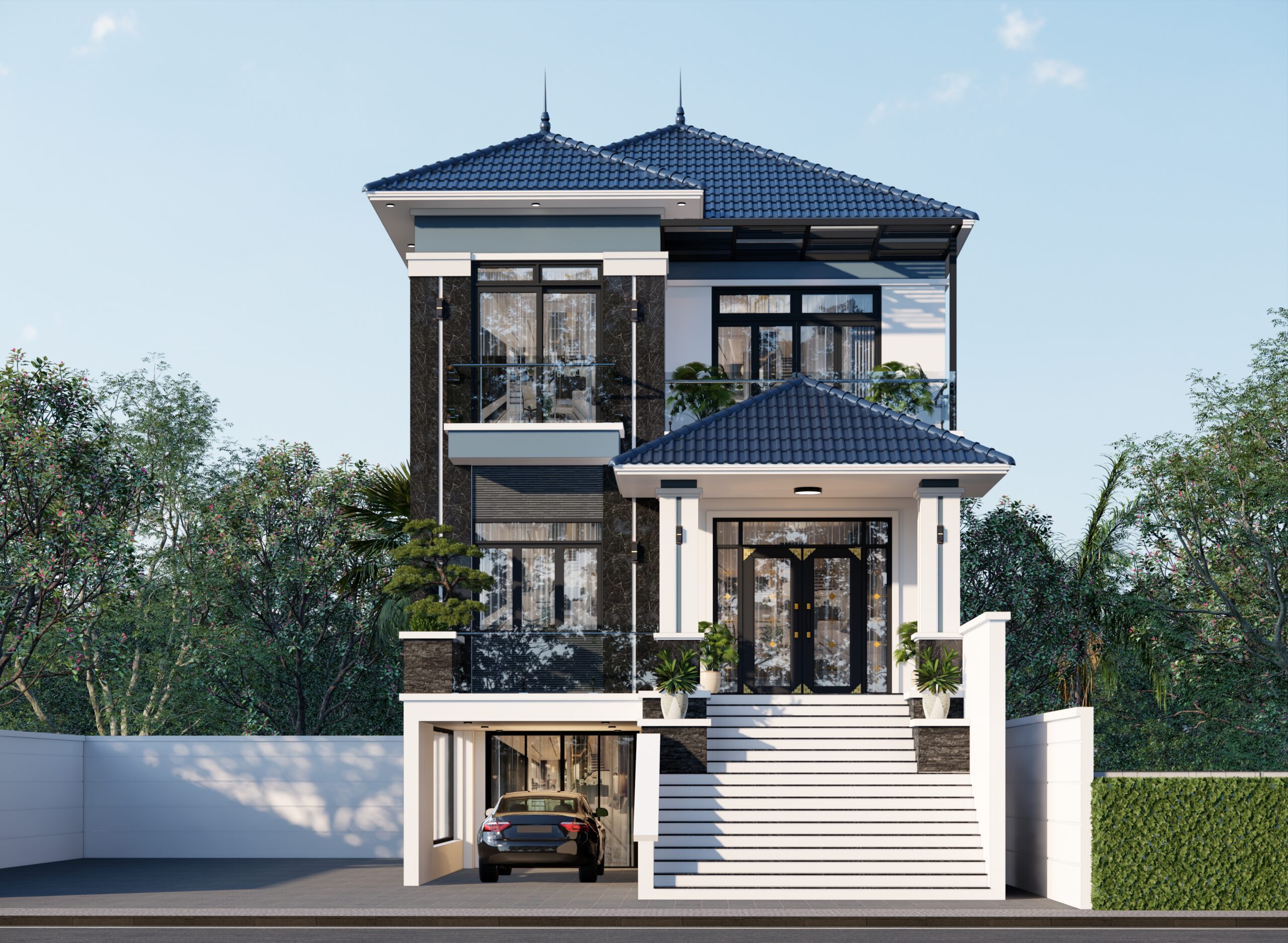 Nhà 3 tầng mái Nhật BT95 gallery