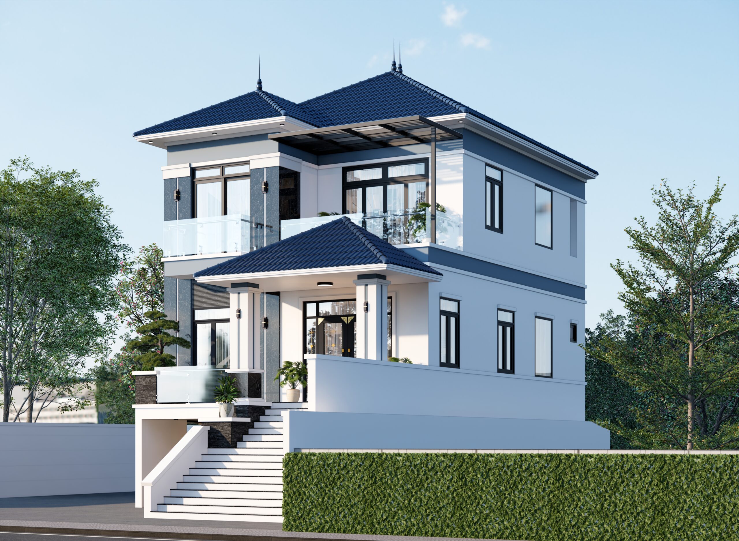 Nhà 3 tầng mái Nhật BT95 gallery